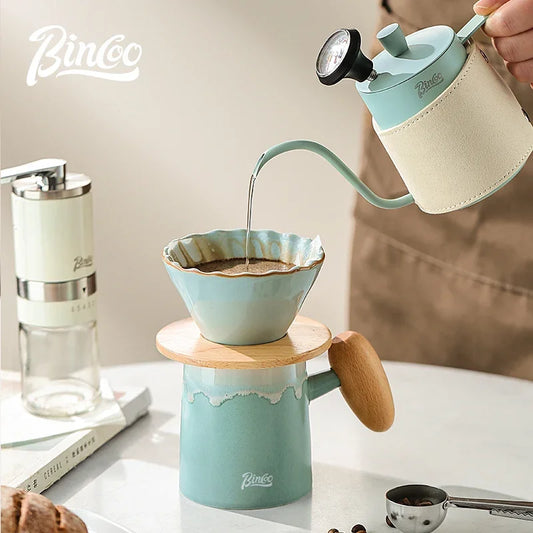 Ceramic Pour Over Coffee Pot Set – Just Coffee Sharing Pot & Filter Cup