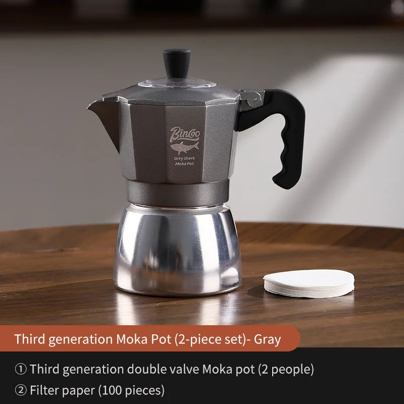 Double Valve Moka Pot – Just Coffee Italian Espresso Mocha Maker