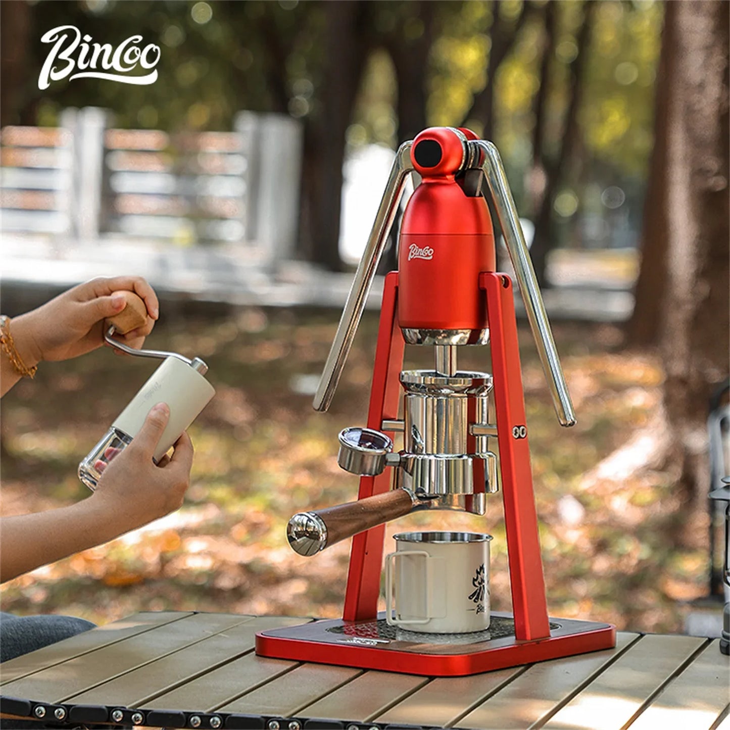 Manual Hand Press Coffee Machine – Just Coffee Double Rod Edition