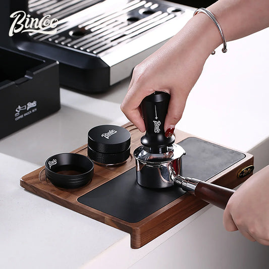 Italian Coffee Tamping Set 51–58mm – Just Coffee Walnut Barista Station