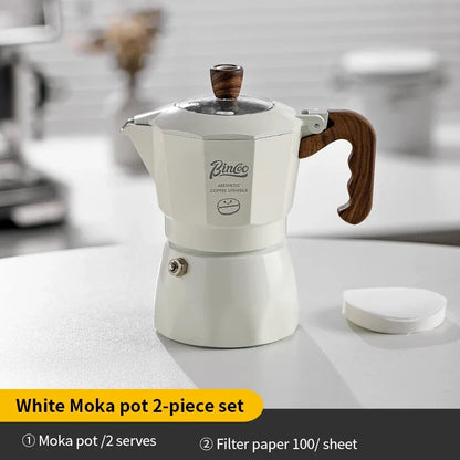 Moka Pot & Heater Kit – Just Coffee Dual Valve Portable Espresso Maker