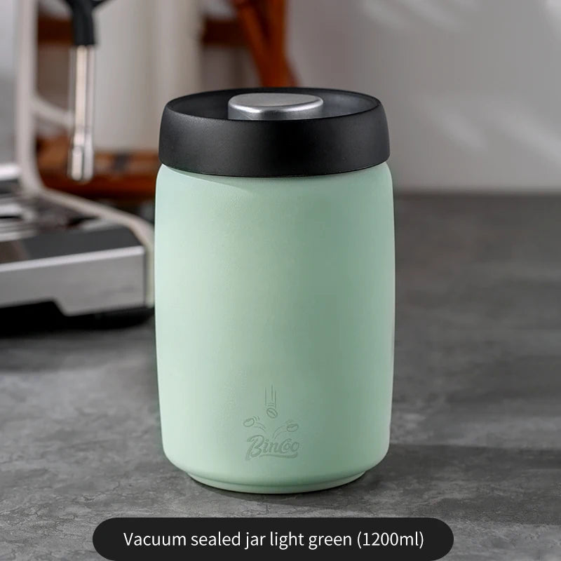 Stainless Steel Coffee Storage Canister – Just Coffee Vacuum Seal Tank