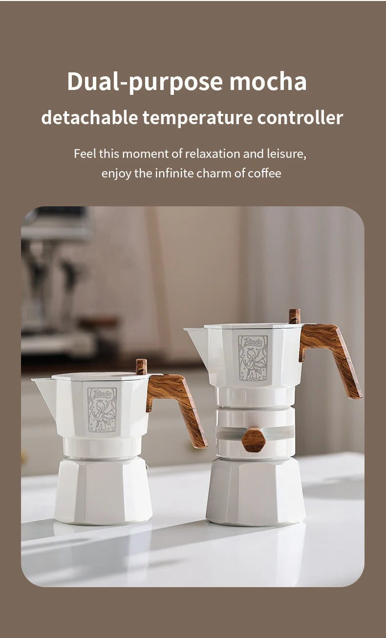 Dual Valve Moka Pot – Just Coffee Thermostatic Espresso Maker