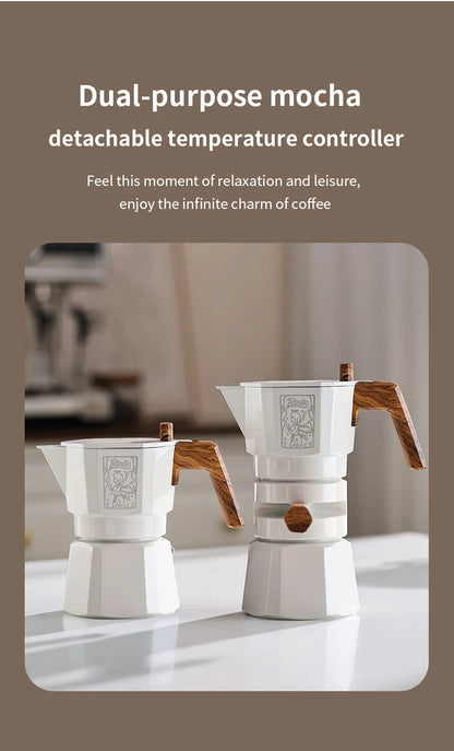 Dual Valve Moka Pot – Just Coffee Thermostatic Espresso Maker