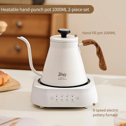 Gooseneck Coffee Brewing Pot 1L – Just Coffee Temp Gauge Edition
