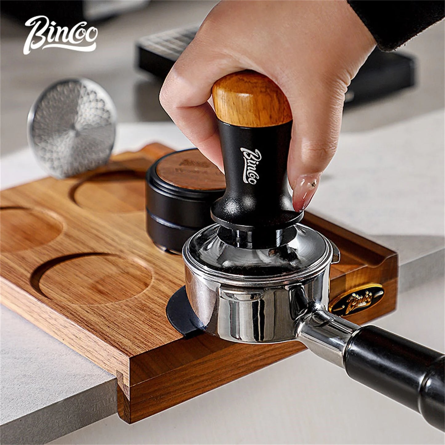 Walnut Coffee Tamper Holder Station 51/53/58mm – Just Coffee Barista Rack