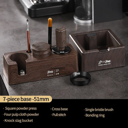 9-Piece Coffee Tamping Station Set 51–58mm – Just Coffee Barista Kit