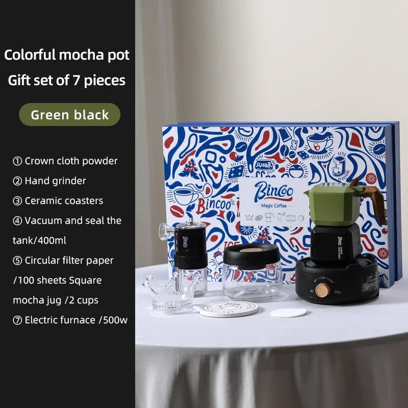 Dual Valve Square Moka Pot Set – Just Coffee Gift Edition