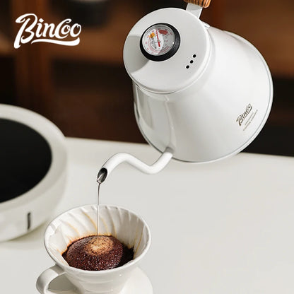Gooseneck Coffee Brewing Pot 1L – Just Coffee Temp Gauge Edition