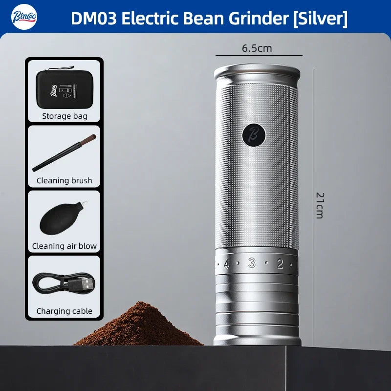 Electric Coffee Bean Grinder – Just Coffee All-Metal Portable Mini Mill