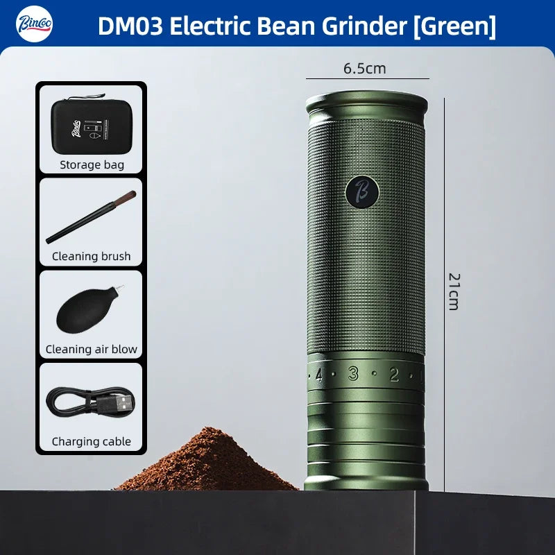 Electric Coffee Bean Grinder – Just Coffee All-Metal Portable Mini Mill