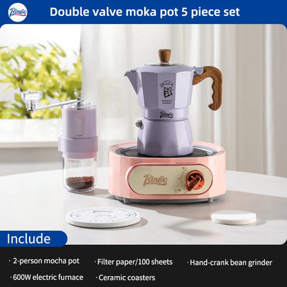 Dual Valve Moka Pot – Just Coffee Italian Espresso Maker for Camping