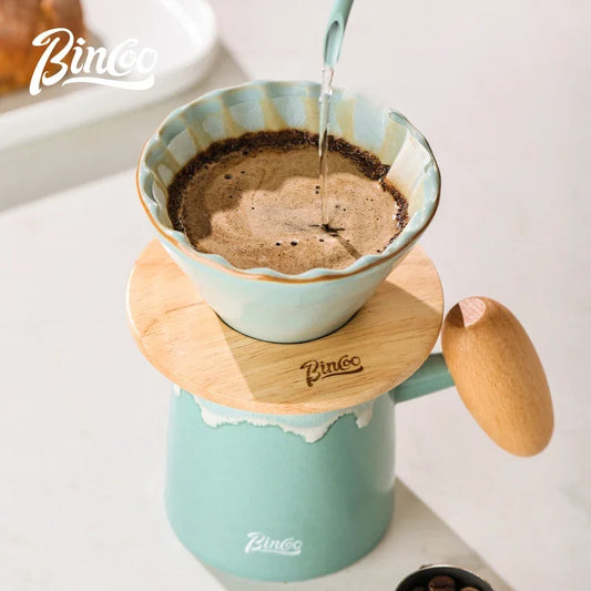 Ceramic Pour Over Coffee Pot Set – Just Coffee Sharing Pot & Filter Cup