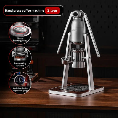 Manual Hand Press Coffee Machine – Just Coffee Double Rod Edition