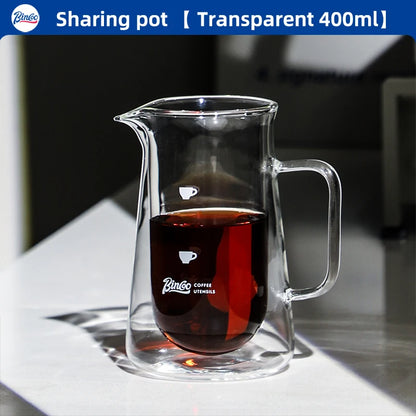 Double Layer Glass Coffee Pot 400ml – Just Coffee Sharing Edition