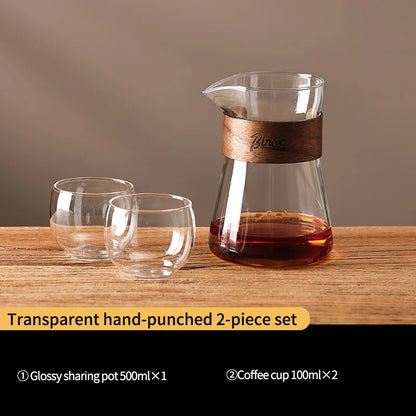 Glass Coffee Sharing Pot Set 500ml – Just Coffee Pour Over Dripper V01