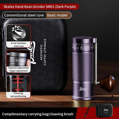Manual Coffee Grinder – Just Coffee Portable Stainless Steel Burr Mill