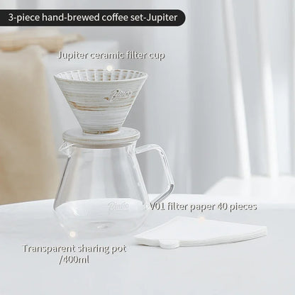 Ceramic Coffee Drip Filter Cup Set – Just Coffee Hand Brew Edition