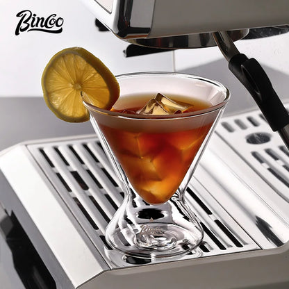 Hourglass Double Wall Glass Coffee Cup – Just Coffee Wide Mouth Edition