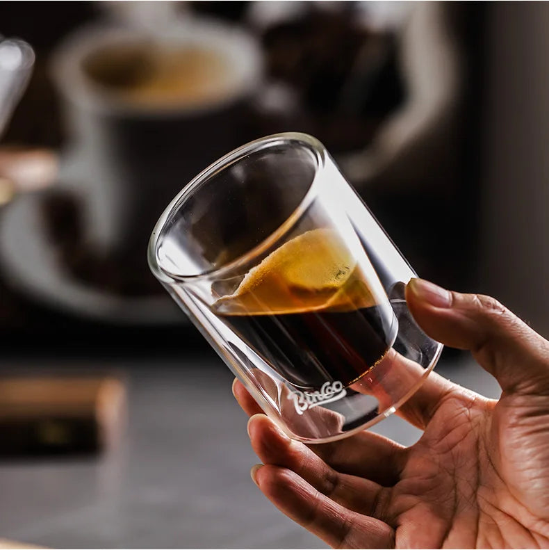 Double Wall Glass Coffee Mug 120ml – Just Coffee Espresso Edition