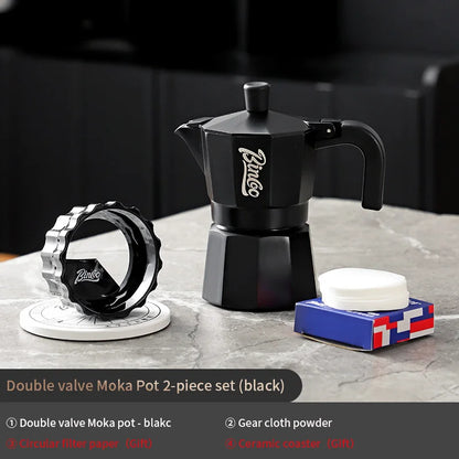 Double Valve Moka Pot – Just Coffee Italian Espresso Coffee Maker