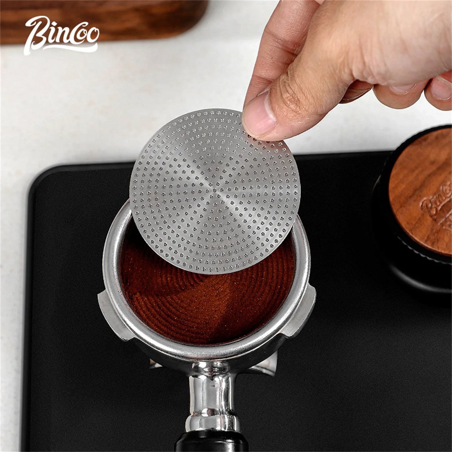 Stainless Steel Coffee Extraction Filter 51/53.25/58mm – Just Coffee Barista Handle Plate