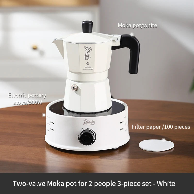 Double Valve Moka Pot – Just Coffee Electric Espresso Maker 220V 500W