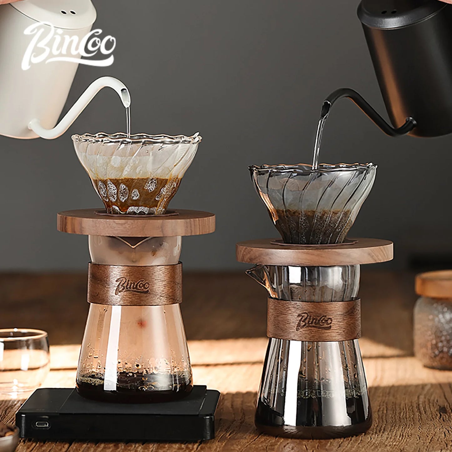 Glass Coffee Sharing Pot Set 500ml – Just Coffee Pour Over Dripper V01