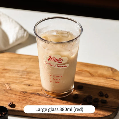 380ml Transparent Glass Coffee Cup – Just Coffee Wide Mouth Edition