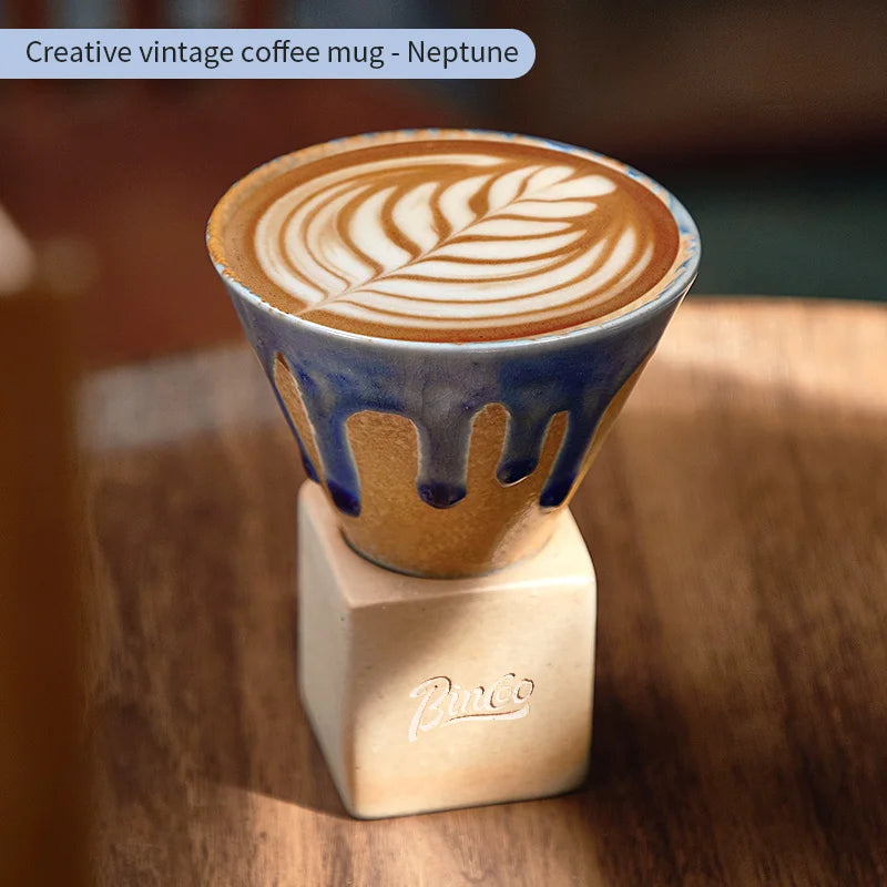 Retro Japanese Ceramic Coffee Cup Set – Just Coffee Art Glaze Edition