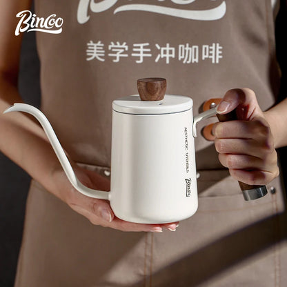 600ml Gooseneck Coffee Kettle – Just Coffee Walnut Handle Edition