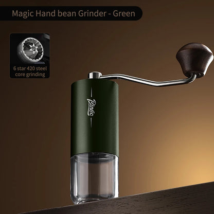 Visual Manual Coffee Grinder – Just Coffee Portable CNC Burr Hand Mill