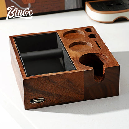 Espresso Knock Box & Tamping Station 51/58mm – Just Coffee Walnut Edition
