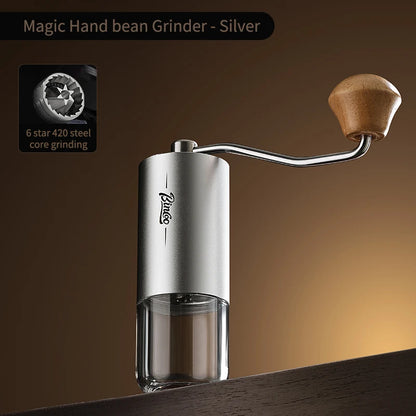 Visual Manual Coffee Grinder – Just Coffee Portable CNC Burr Hand Mill