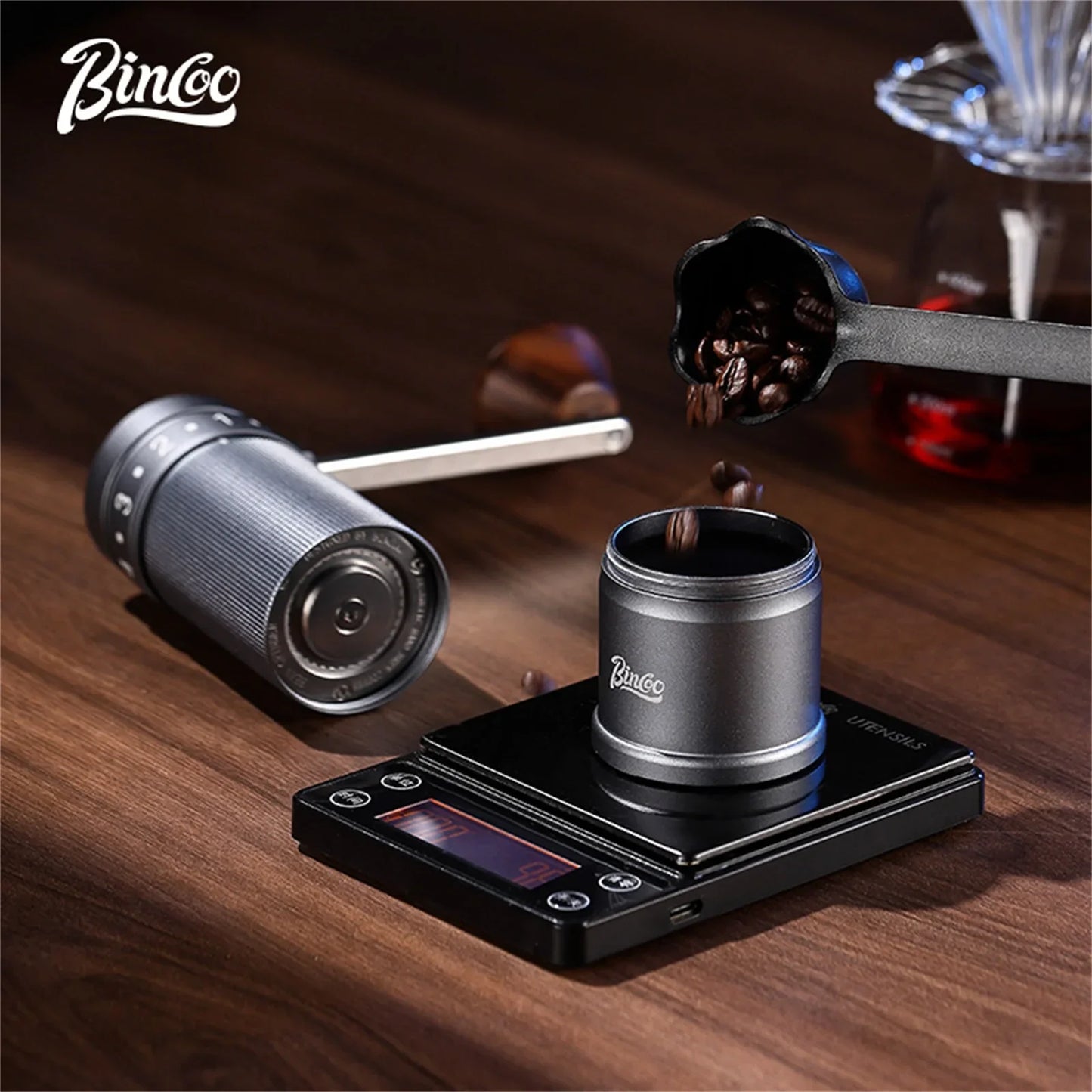 Manual Coffee Grinder – Just Coffee Portable Stainless Steel Burr Mill