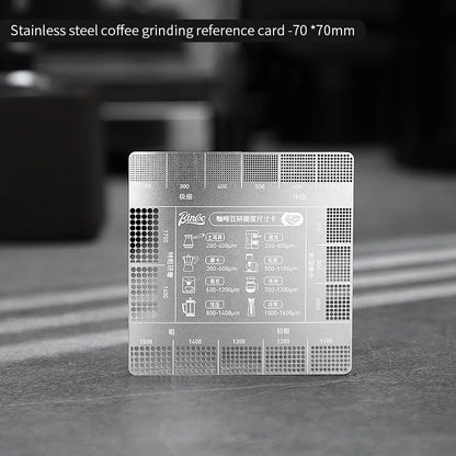 Stainless Steel Coffee Grind Size Ruler – Just Coffee Barista Reference Tool