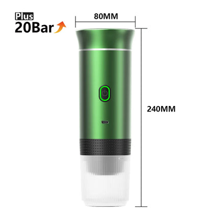 Wireless Electric Portable Espresso Coffee Machine for Car & Home Camping Coffee Maker 3-in-1