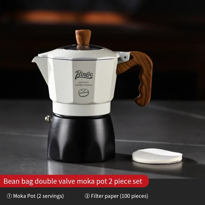 Moka Pot & Heater Kit – Just Coffee Dual Valve Portable Espresso Maker
