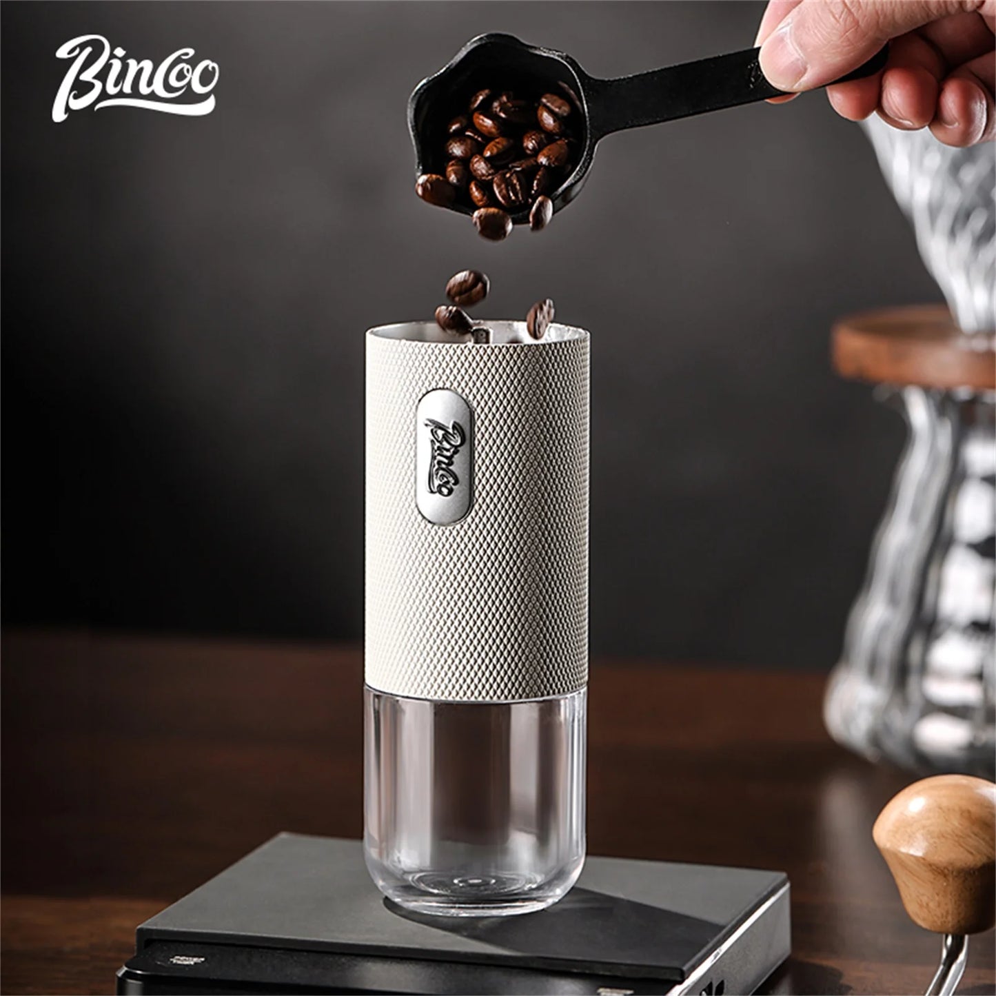 Manual Coffee Grinder – Just Coffee Portable Adjustable Stainless Steel Mill