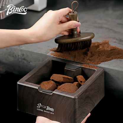 Wood Grain Coffee Knock Box – Just Coffee Large Barista Bucket