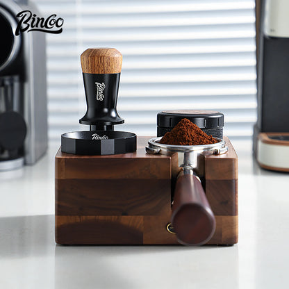 Walnut Coffee Tamping Base – Just Coffee Italian-Style Edition