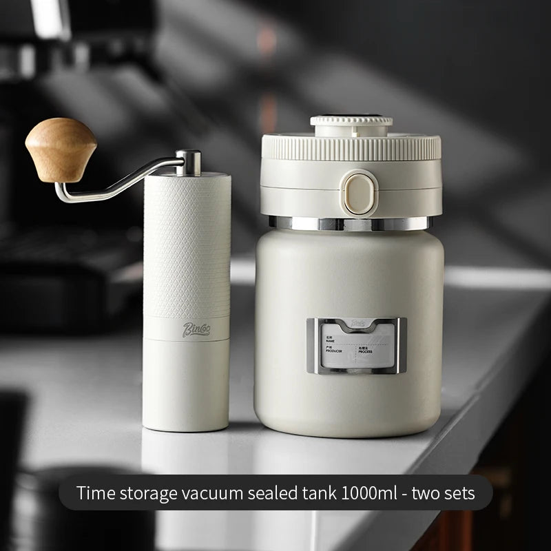 Coffee Bean Vacuum Canister 1000ml – Just Coffee Stainless Steel Airtight Jar