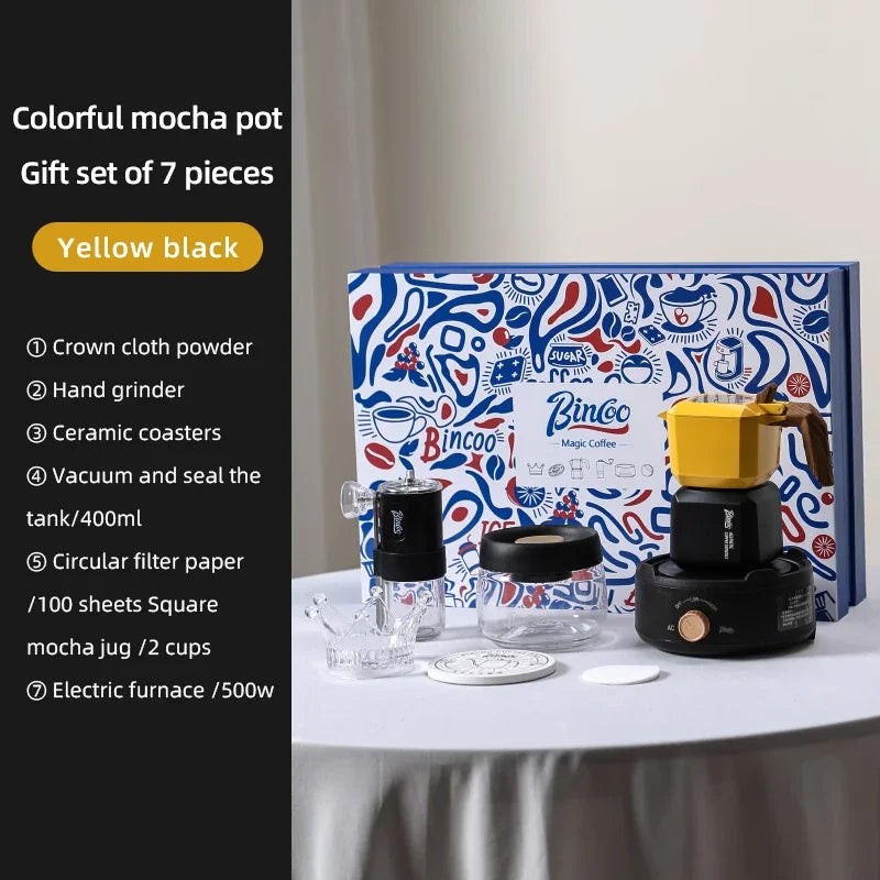 Dual Valve Square Moka Pot Set – Just Coffee Gift Edition