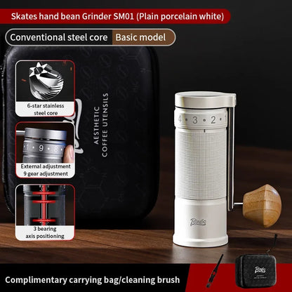 Manual Coffee Grinder – Just Coffee Portable Stainless Steel Burr Mill