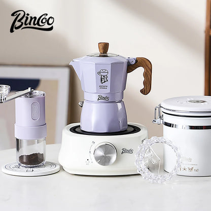 Dual Valve Moka Pot Set – Just Coffee 5-Piece Italian Espresso Kit 220V