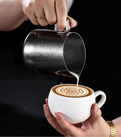 Stainless Steel Milk Frothing Jug – Just Coffee Latte Art Edition