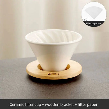Pour Over Coffee Dripper Set 400ml – Just Coffee Ceramic Filter Pot