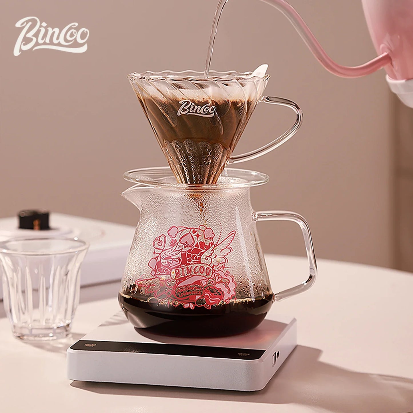 Glass Coffee Sharing Pot Set – Just Coffee Pour Over Dripper & Filter Cup