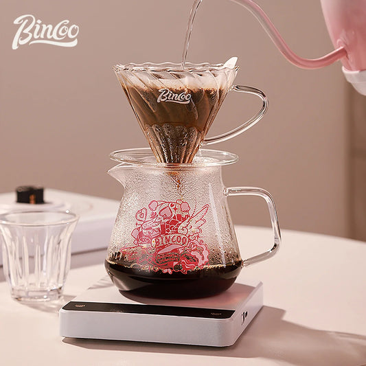 Glass Coffee Sharing Pot Set – Just Coffee Pour Over Dripper & Filter Cup