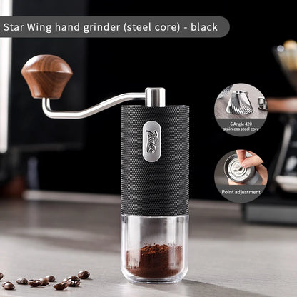 Manual Coffee Grinder – Just Coffee Portable Adjustable Stainless Steel Mill